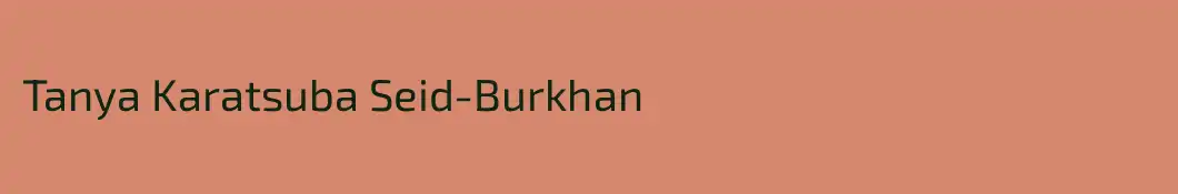 Tanya Karatsuba Seid-Burkhan